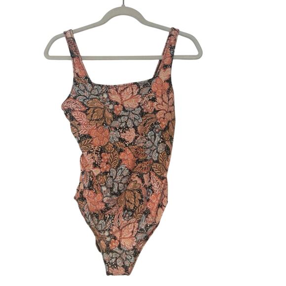 NWT A Pea In The Pod Square-Neck Maternity One Piece Swimsuit Floral Size Small - Picture 1 of 7